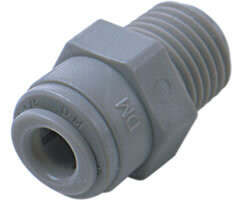 Złączka wciskana Pneufit D z acetalu, adapter, prosta męska, 3/8”, R3/8 (D21250638) - Norgren