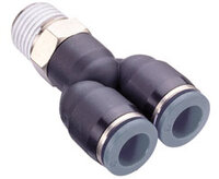 Złączka wtykowa Pneufit C, adapter, obrotowa Y, 1/4", 1/4” NPT (C24880428) - Norgren