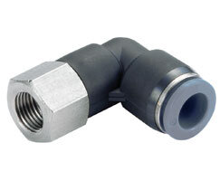 Złączka wtykowa Pneufit C, adapter, kolanko obrotowe 90° żeńskie, 1/4", 1/8” NPT (C24480418) - Norgren