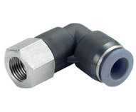 Złączka wtykowa Pneufit C, adapter, kolanko obrotowe 90° żeńskie, 1/4", 1/8” NPT (C24480418) - Norgren