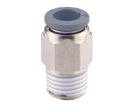 Złączka wtykowa Pneufit C, adapter, prosta, sześciokąt zewnętrzny/wewnętrzny, 1/4", 3/8” NPT (C24250438) - Norgren