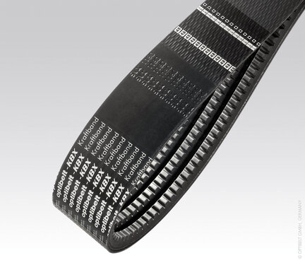 Pasy zespolone z bokami ciętymi, uzębione, seria SUPER KBX-POWER - OPTIBELT