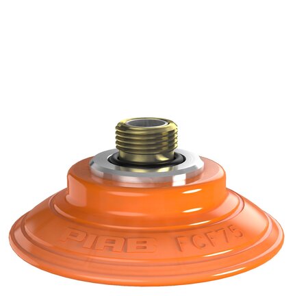 Przyssawka płaska wklęsła FCF75P, PU55°/60°, G3/8" wew., 17 mm, (FCF75P.5R.G65W) (0200687) - Piab