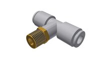 Trójnik wtykowy T z gwintem zewnętrznym T06-01S-10 (E18601493), 10 szt. (0214691) - Piab