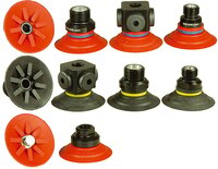 Przyssawka płaska F40-2, Silikon SIL 50°, G1/4" zew., filtr siatkowy (S.F40-2S50.G14M.01) (0101548) - Piab