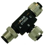 Trójnik T, przyłącze M12 zew., 2 przyłącza M12 wew.  (0119558) - Piab