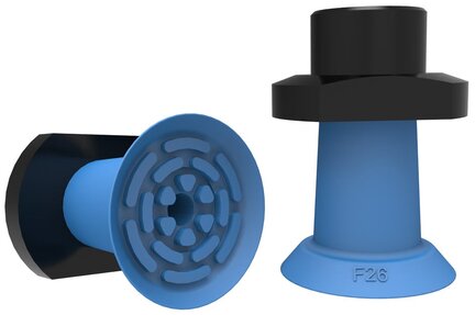 Przyssawka płaska F26, Silikon SIL 50°, FDA, NPSF 1/8" wew., bez filtra (S.F26SF50.NS18F.00) (9914251) - Piab