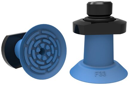 Przyssawka płaska F33, Silikon SIL 50°, FDA, G1/4" zew., bez filtra (S.F33SF50.G14M.00) (9914237) - Piab