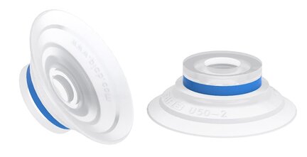 Przyssawka płaska U50-2, Silikon SIL 50°, FDA, NPSF 1/8" wew., filtr siatkowy (S.U50-2SF50.NS18F.01) (9909726) - Piab
