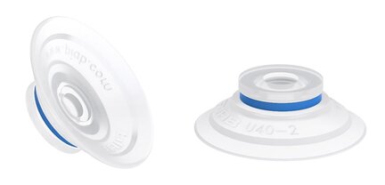 Przyssawka płaska U40-2, Silikon SIL 50°, FDA, NPSF 1/8" wew., filtr siatkowy (S.U40-2SF50.NS18F.01) (9909723) - Piab
