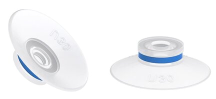 Przyssawka płaska U30, Silikon SIL 50°, FDA, G1/8"/M5 wew., filtr siatkowy (S.U30SF50.G18MMM5F.01) (9909721) - Piab