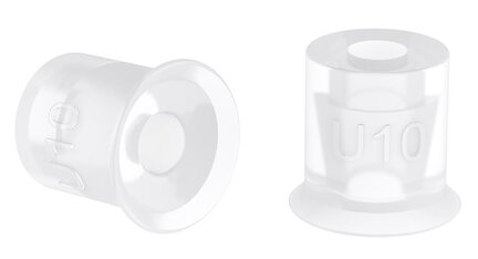 Przyssawka płaska U10, Silikon SIL 50°, FDA, M5 zew., bez filtra (S.U10SF50.MM5M.00) (9909635) - Piab