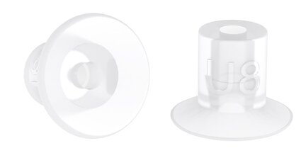 Przyssawka płaska U8, Silikon SIL 50°, FDA, M5 zew., bez filtra (S.U8SF50.MM5M.00) (9909634) - Piab