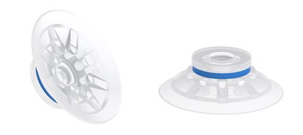 Przyssawka płaska F40-2, Silikon SIL 50°, FDA, NPT 1/4" zew., filtr siatkowy (S.F40-2SF50.NT14M.01) (9909669) - Piab
