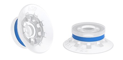 Przyssawka płaska F20, Silikon SIL 50°, FDA, NPT 1/8" zew., filtr siatkowy (S.F20SF50.NT18M.01) (9909666) - Piab
