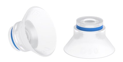 Przyssawka głęboka D50, Silikon SIL 50°, FDA, NPSF 1/8" wew., filtr siatkowy (S.D50SF50.NS18F.01) (9909676) - Piab