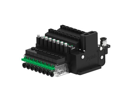 Eżektor COMPACT10E, dod. wys.przepływ podc., 8 kanałów, (C10E.T.BX.4.8.6.EO.CC) (9955952) - Piab
