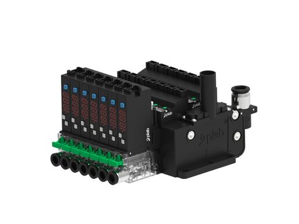Eżektor COMPACT10E, dod. wys.przepływ podc., wyświetlacz, 7 kanałów, (C10E.T.BA.6.7.8.EP.CC) (9963296) - Piab