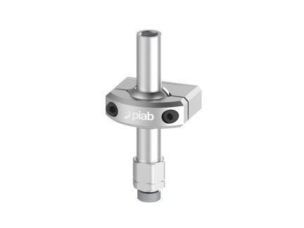 Element montażowy FSCM, złącze UNI, drążek 18 mm, L=110 mm, gwint dolny G3/8" zew., gwint górny NPSF 1/4" wew. dla odł. drążka (FSCM.U.18.110.G38M.G14FDR) (9939239) - Piab