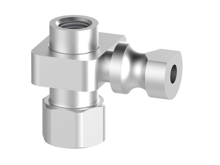 Element montażowy FSCM, kołek blok. 19 mm, drążek 18 mm, L=45 mm, gwint dolny G3/8" wew., gwint górny NPSF 1/4" wew. dla odł. drążka (FSCM.C.18.45.G38F.G14FDR) (9936656) - Piab