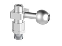 Element montażowy FSCM, złącze kulowe, drążek 18 mm, L=45 mm, gwint dolny NPT 3/8" zew., gwint górny NPSF 1/8" wew. dla odł. drążka (FSCM.I.18.45.NT38M.NS18FDR) (9936285) - Piab