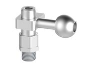 Element montażowy FSCM, złącze kulowe, drążek 18 mm, L=45 mm, gwint dolny NPT 3/8" zew., gwint górny NPSF 1/8" wew. dla odł. drążka (FSCM.I.18.45.NT38M.NS18FDR) (9936285) - Piab