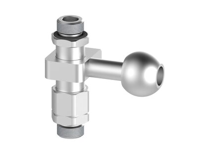 Element montażowy FSCM, złącze kulowe, drążek 18 mm, L=45 mm, gwint dolny G3/8" zew., gwint górny G3/8" zew. (FSCM.I.18.45.G38M.G38M) (9949571) - Piab
