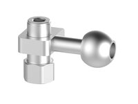 Element montażowy FSCM, złącze kulowe, drążek 18 mm, L=45 mm, gwint dolny G3/8" wew., gwint górny NPSF 1/8" wew. dla odł. drążka (FSCM.I.18.45.G38F.NS18FDR) (9938308) - Piab