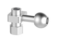 Element montażowy FSCM, złącze kulowe, drążek 18 mm, L=45 mm, gwint dolny G3/8" wew., gwint górny NPSF 1/4" wew. dla odł. drążka (FSCM.I.18.45.G38F.G14FDR) (9935328) - Piab
