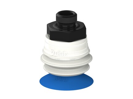 Przysawka piGRIP, warga do worków z pierśc. wzmac.Ø25 mm, Silikon 50°, 1 mieszek, podstawa typ 1, G1/8" zew.,, FDA (G.BGI25S50.B1.S1.G18M.00.FDA) (9914609) - Piab