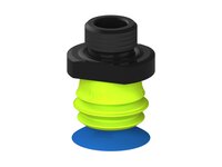 Przysawka piGRIP, warga do worków z pierśc. wzmac.Ø25 mm, Silikon 50°, 1 mieszek, podstawa typ 1, G3/8" zew., filtr siatkowy (G.BGI25S50.B1.S1.G38M.01) (9914085) - Piab