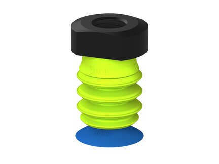 Przysawka piGRIP, warga do worków z pierśc. wzmac.Ø25 mm, Silikon 50°, 3 mieszki, podstawa typ 1, G1/4" wew., (G.BGI25S50.B3.S1.G14F.00) (9915038) - Piab