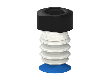 Przysawka piGRIP, warga do worków z pierśc. wzmac.Ø25 mm, Silikon 50°, 3 mieszki, podstawa typ 1, G3/8" wew., filtr siatkowy, FDA (G.BGI25S50.B3.S1.G38F.01.FDA) (9939231) - Piab