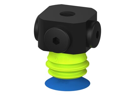 Przysawka piGRIP, warga do worków z pierśc. wzmac.Ø25 mm, Silikon 50°, 1 mieszek, podstawa typ 1, NPSF 5x1/8" wew., (G.BGI25S50.B1.S1.NS518F.00) (9920259) - Piab