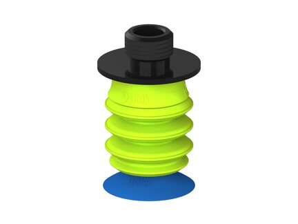 Przysawka piGRIP, warga do worków z pierśc. wzmac.Ø25 mm, Silikon 50°, 3 mieszki, podstawa typ 1, gwint niski G1/4" zew., (G.BGI25S50.B3.S1.GL14M.19) (9949967) - Piab