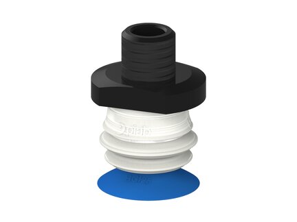 Przysawka piGRIP, warga do worków z pierśc. wzmac.Ø25 mm, Silikon 50°, 1 mieszek, podstawa typ 1, NPT 1/4" zew., filtr siatkowy, FDA (G.BGI25S50.B1.S1.NT14M.01.FDA) (9918149) - Piab