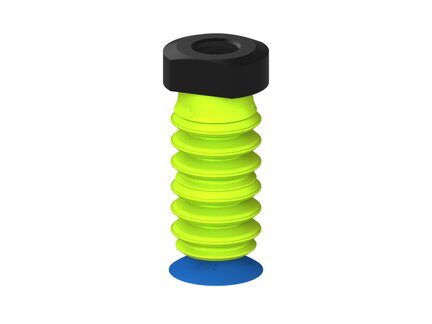 Przysawka piGRIP, warga do worków z pierśc. wzmac.Ø25 mm, Silikon 50°, 6 mieszków (3+3), podstawa typ 1, G1/4" wew., filtr siatkowy (G.BGI25S50.B6.S1.G14F.01) (9940024) - Piab