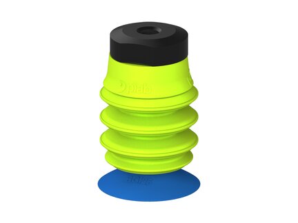 Przysawka piGRIP, warga do worków z pierśc. wzmac.Ø25 mm, Silikon 50°, 3 mieszki, podstawa typ 1, filtr siatkowy (G.BGI25S50.B3.S1.MM6F.01) (9918785) - Piab