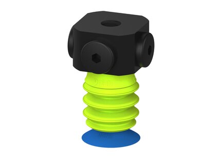Przysawka piGRIP, warga do worków z pierśc. wzmac.Ø25 mm, Silikon 50°, 3 mieszki, podstawa typ 1, NPSF 5x1/8" wew., (G.BGI25S50.B3.S1.NS518F.19) (9942395) - Piab
