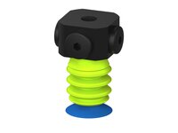 Przysawka piGRIP, warga do worków z pierśc. wzmac.Ø25 mm, Silikon 50°, 3 mieszki, podstawa typ 1, NPSF 5x1/8" wew., (G.BGI25S50.B3.S1.NS518F.00) (9943054) - Piab