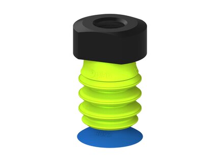 Przysawka piGRIP, warga do worków z pierśc. wzmac.Ø25 mm, Silikon 50°, 3 mieszki, podstawa typ 1, NPT 1/4" wew., (G.BGI25S50.B3.S1.NT14F.00) (9918414) - Piab