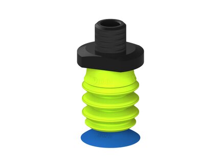 Przysawka piGRIP, warga do worków z pierśc. wzmac.Ø25 mm, Silikon 50°, 3 mieszki, podstawa typ 1, NPT 1/4" zew., (G.BGI25S50.B3.S1.NT14M.00) (9916063) - Piab