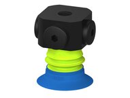 Przysawka piGRIP, warga do worków z pierśc. wzmac.Ø34 mm, 1 mieszek, podstawa typ 1, NPSF 5x1/8" wew., filtr siatkowy (G.BGI34-2S50.B1.S1.NS518F.01) (9929032) - Piab