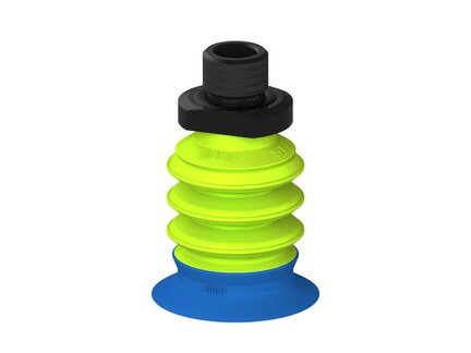 Przysawka piGRIP, warga do worków z pierśc. wzmac.Ø41 mm, 3 mieszki, podstawa typ 1, gwint M16x1.5 zew., (G.BGI41-2S50.B3.S1.MMF16M.00) (9926684) - Piab