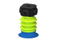 Przysawka piGRIP, warga do worków z pierśc. wzmac.Ø41 mm, 3 mieszki, podstawa typ 1, NPSF 5x1/8" wew., filtr siatkowy (G.BGI41-2S50.B3.S1.NS518F.01) (9934113) - Piab