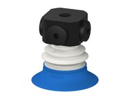 Przysawka piGRIP, warga do worków z pierśc. wzmac., Ø48 mm, 1 mieszek, podstawa typ 1, NPSF 5x1/8" wew., filtr siatkowy, FDA (G.BGI48-2S50.B1.S1.NS518F.01.FDA) (9953709) - Piab