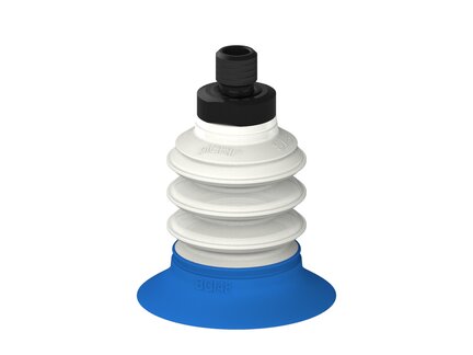 Przysawka piGRIP, warga do worków z pierśc. wzmac., Ø48 mm, 3 mieszki, podstawa typ 1, gwint M10 zew., filtr siatkowy, FDA (G.BGI48-2S50.B3.S1.MM10M.01.FDA) (9924569) - Piab