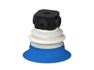Przysawka piGRIP, warga do worków z pierśc. wzmac.Ø63 mm, 1 mieszek, podstawa typ 1, NPSF 5x1/8" wew., filtr siatkowy, FDA (G.BGI63-2S50.B1.S1.NS518F.01.FDA) (9948078) - Piab