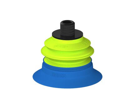 Przysawka piGRIP, warga do worków z pierśc. wzmac.Ø63 mm, 1 mieszek, podstawa typ 1, gwint niski NPT 1/4" zew., (G.BGI63-2S50.B1.S1.NTL14M.00) (9925557) - Piab