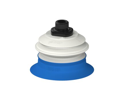 Przysawka piGRIP, warga do worków z pierśc. wzmac.Ø80 mm, Silikon 50°, 1 mieszek, podstawa typ 1, G3/8" zew.,, FDA (G.BGI80S50.B1.S1.G38M.00.FDA) (9917153) - Piab